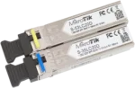 MikroTik Pair of SFP modules S-3553LC20D (S-35LC20D 1.25G SM 20km T1310nm/R1550nm + S-53LC20D 1.25G SM 20km T1550nm/R1310nm)   MikroTik   Maximum transfer distance 20000 m