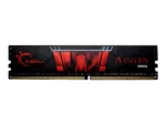 G.Skill Aegis 16 GB DDR4 RAM, šoninis vaizdas su atminties moduliu
