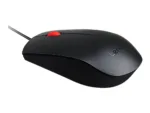 Lenovo Essential USB Wired Mouse, 1600 DPI, 1.8 m, 3 Buttons, Black   Lenovo   Essential USB Mouse   wired   Optical sensor   Black