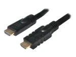 Logilink, CHA0020, 20m, Active, HDMI cable, type A male, – HDMI type A male, black.   Logilink   HDMI to HDMI   20 m