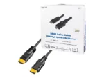 Logilink, CHA0020, 20m, Active, HDMI cable, type A male, – HDMI type A male, black.   Logilink   HDMI to HDMI   20 m