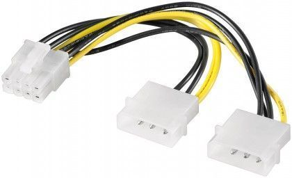 Goobay   Power cable/adapter for PC graphics cards, PCI-E to PCI Express 8-pin   93241