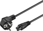 Goobay   Power supply cord (CEE/7/7 to mickey), angled   68004   Black