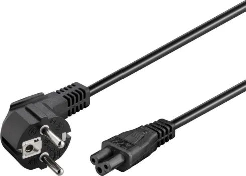 Goobay   Power supply cord (CEE/7/7 to mickey), angled   68004   Black
