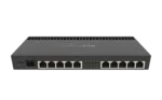 Mikrotik Wired Ethernet Router RB4011iGS+RM, Quad-core 1.4Ghz CPU, 1GB RAM, 512 MB, 1xSFP+, 1xSerial console port, PCB Temperature and Voltage Monitor, IP20, Cage and Desktop Case with Rack Ears, RouterOS L5   Enthernet Router   RB4011iGS+RM   No Wi-Fi   10/100/1000 Mbit/s   Ethernet LAN (RJ-45) ports 10   Mesh Support No   MU-MiMO No   No mobile broadband   Antenna type No antenna   12 month(s)