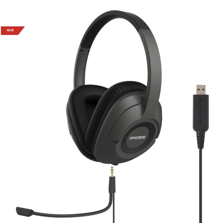 239148-193540-021299193549-0.webp Koss Headphones SB42 USB Wired On-Ear Microphone Black/Grey