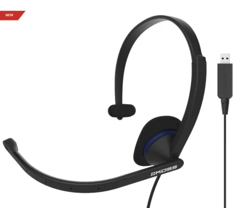 Koss   Headphones   CS195 USB   Wired   On-Ear   Microphone   Black