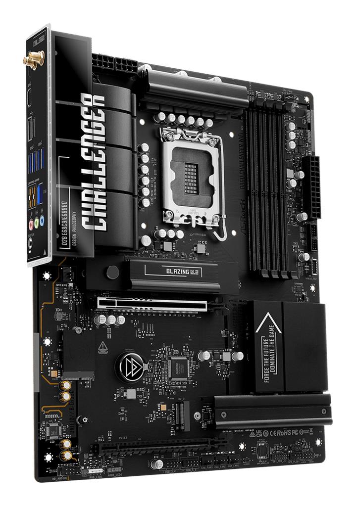 23c4050a-2ec9-439c-bc2a-174702fcb74f-1 Mainboard ASROCK Intel B860 LGA 1851 (Socket V1) ATX RAM DDR5-SDRAM 4xSlots Wi-Fi Yes Bluetooth Yes 1xNumber of M.2 (M) slots B860CHALLENGERWIFI