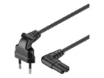 Goobay   Euro connection cord, both ends angled   97344   Black Euro male (Type C CEE 7/16)   Device socket C7