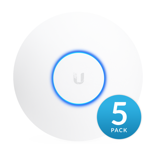 248553-uap-ac-hd-5-810354026119-0.webp Ubiquiti UAP-AC-HD-5Pack Wave 2 Access point 802.11ac 2.4/5.0 1733 Mbit/s 10/100/1000 Mbit/s Ethernet LAN (RJ-45) ports 2 MU-MiMO Yes PoE in Antenna type Internal