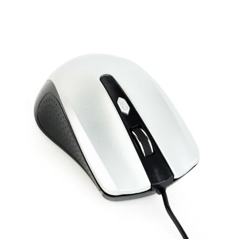 Gembird MUS-4B-01-BS pelė su USB jungtimi, juoda/sidabrinė
