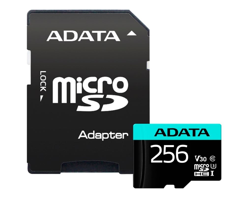 254990-ausdx256gui3v30sa2-ra1-4710273771342-0.webp ADATA Premier Pro micro SDXC 256 GB UHS-I U3 su adapteriu