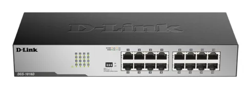 D-Link   16-Port Gigabit Unmanaged Desktop Switch   DGS-1016D   Unmanaged   Desktop