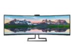 Philips   SuperWide curved LCD display   499P9H/00   48.8 ”   VA   Dual QHD   32:9   70 Hz   5 ms   5120 x 1440 pixels   450 cd/m²   Headphone out   HDMI ports quantity 2   Black