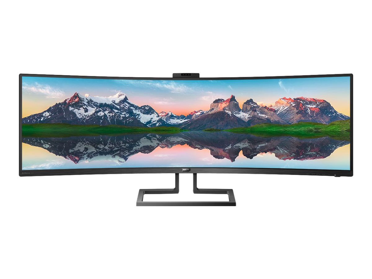 257584-499p9h-00-8712581753719-0.webp Philips SuperWide curved LCD display 499P9H/00 48.8 ” VA Dual QHD 32:9 70 Hz 5 ms 5120 x 1440 pixels 450 cd/m² Headphone out HDMI ports quantity 2 Black