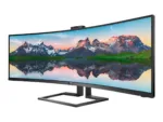 Philips   SuperWide curved LCD display   499P9H/00   48.8 ”   VA   Dual QHD   32:9   70 Hz   5 ms   5120 x 1440 pixels   450 cd/m²   Headphone out   HDMI ports quantity 2   Black