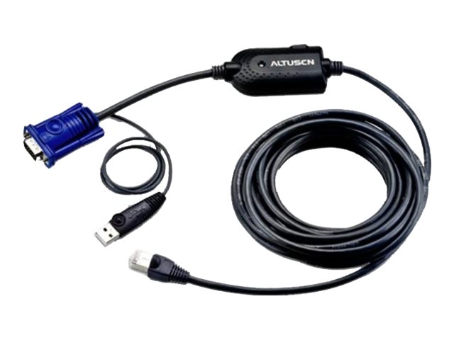 260442-ka7970-ax-4710423777118-0.webp Aten USB VGA KVM Adapter (5M Cable) Aten USB VGA KVM Adapter KA7970-AX 1 x RJ-45 Male with 4.5m Cat 5, 1 x USB Type A Male, 1 x HDB-15 Male