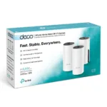Whole Home Mesh WiFi System   Deco M4 (3-Pack)   802.11ac   300+867 Mbit/s   10/100/1000 Mbit/s   Ethernet LAN (RJ-45) ports 2   Mesh Support Yes   MU-MiMO Yes   No mobile broadband   Antenna type 2xInternal   No