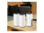 Whole Home Mesh WiFi System   Deco M4 (3-Pack)   802.11ac   300+867 Mbit/s   10/100/1000 Mbit/s   Ethernet LAN (RJ-45) ports 2   Mesh Support Yes   MU-MiMO Yes   No mobile broadband   Antenna type 2xInternal   No
