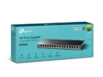 TP-LINK   Switch   TL-SG116E   Web managed   Wall mountable   Gigabit Ethernet (copper) ports quantity 16   Power supply type External   36 month(s)
