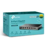 TP-LINK   Switch   TL-SG108E   Web managed   Wall mountable   Gigabit Ethernet (copper) ports quantity 8   Power supply type External   36 month(s)