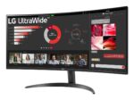 LCD Monitor LG 34″ Curved/21 : 9 Panel VA 3440×1440 21:9 100 Hz 5 ms Tilt 34WR50QK-B