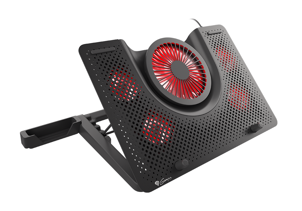 264080-nhg-1411-5901969417883-0.webp GENESIS Laptop cooling pad, OXID 550 15.6-17.3 5 FANS, LED LIGHT, 1 USB Genesis Laptop cooling pad, OXID 550 Black 400 x 280 x 55 mm 2 year(s)