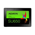 ADATA   Ultimate SU650 3D NAND SSD   960 GB   SSD form factor 2.5”   Solid-state drive interface SATA   Read speed 520 MB/s   Write speed 450 MB/s
