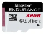 Micro SDHC kortelė Kingston Endurance su 32 GB talpa, išpakavimas