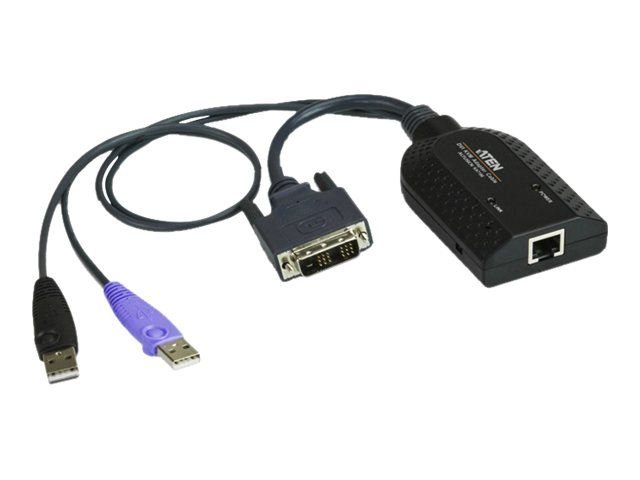 269596-ka7166-ax-4719264640032-0.webp Aten USB DVI Virtual Media KVM Adapter with Smart Card Support KA7166 Link: 1 x RJ-45 Female, Computer: 2 x USB Type A Male, 1 x DVI-D Male.