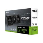 Graphics Card ASUS NVIDIA GeForce RTX 5070 Ti 16 GB GDDR7 256 bit PCIE 5.0 16x GPU 2527 MHz Triple slot Fansink 1xHDMI 3xDisplayPort PRIME-RTX5070TI-O16G