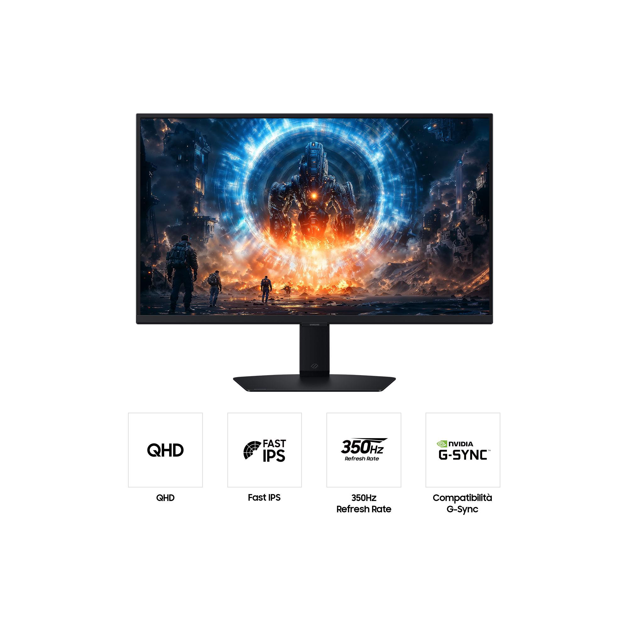 272b19c1-e6a9-4f8f-9c83-9df944209abc Monitorius SAMSUNG 27" su 2560 x 1440 pikselių ekranu, šoninis vaizdas