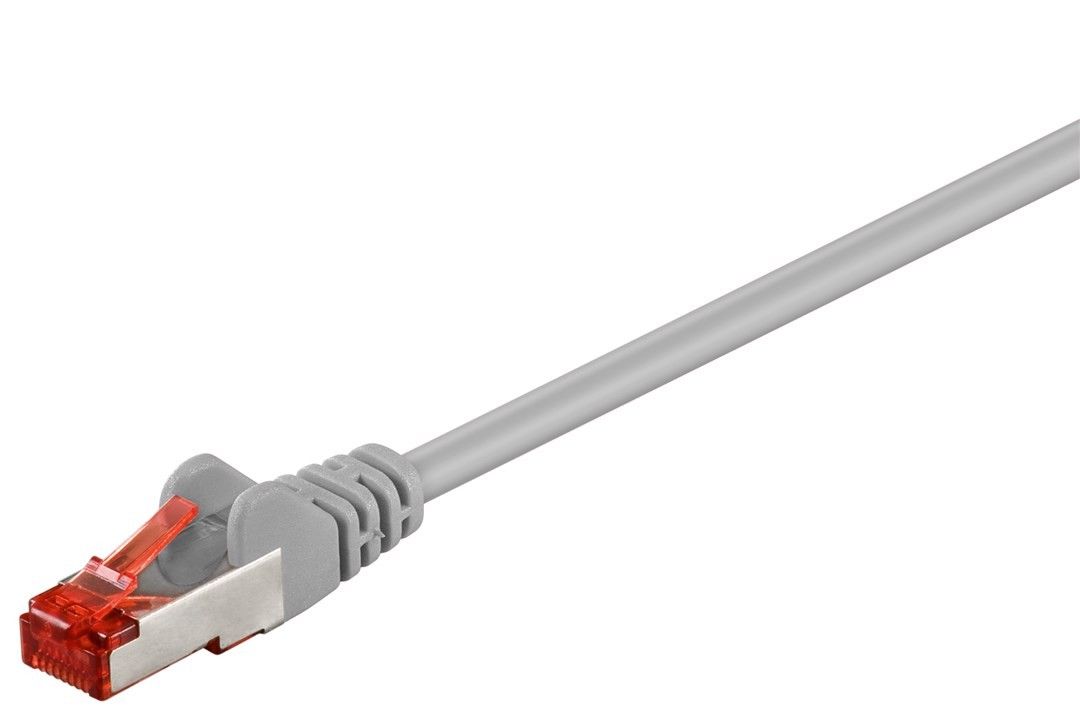 278714-93570-4040849935701-0.webp Goobay CAT 6 patch cable S/FTP (PiMF) 93570 Grey RJ45 Male RJ45 Male
