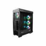 GENESIS IRID 505 ARGB Pc case, Midi tower, 2xUSB 3.0, 2xUSB 2.0, 2x Jack, Black   Genesis