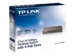 TP-LINK   Switch   TL-SF1008P   Unmanaged   Desktop   10/100 Mbps (RJ-45) ports quantity 8   Power over Ethernet (PoE) ports quantity 4   Power supply type External   36 month(s)