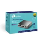 TP-LINK   Switch   TL-SF1005P   Unmanaged   Desktop   10/100 Mbps (RJ-45) ports quantity 5   Power over Ethernet (PoE) ports quantity 4   Power supply type External   36 month(s)
