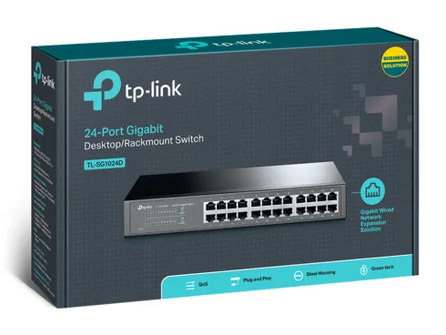TP-LINK   Switch   TL-SG1024D   Unmanaged   Desktop/Rackmountable   Gigabit Ethernet (copper) ports quantity 24   36 month(s)