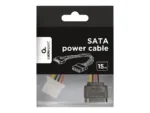 Gembird SATA (male) to Molex (female) power cable laidžios detalės ir jungtys