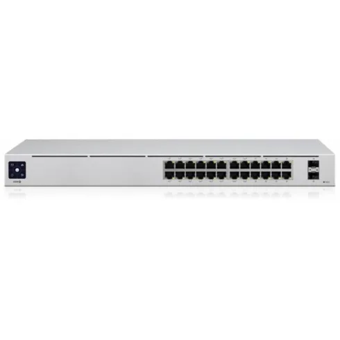 Ubiquiti   Unifi Switch   USW-PRO-24-POE   Managed L3   Desktop   Gigabit Ethernet (copper) ports quantity 24   SFP+ ports quantity 2   PoE+ ports quantity 24   Power supply type AC/DC, Internal, 450W
