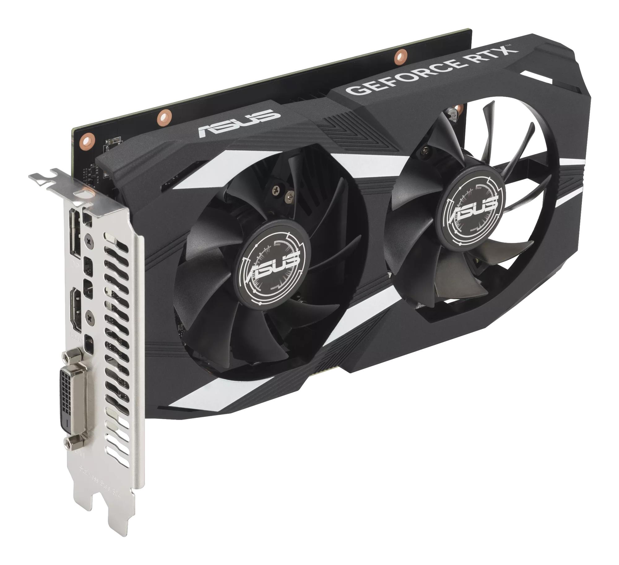284a408d-18bd-4520-aab5-91e5b5c96ff6 Graphics Card ASUS NVIDIA GeForce RTX 3050 6 GB GDDR6 96 bit PCIE 4.0 16x Dual Slot Fansink 1xDVI-D 1xHDMI 1xDisplayPort DUAL-RTX3050-O6G