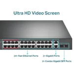 TP-LINK   24-Port Gigabit Switch   TL-SL1226P   Unmanaged   Rackmountable