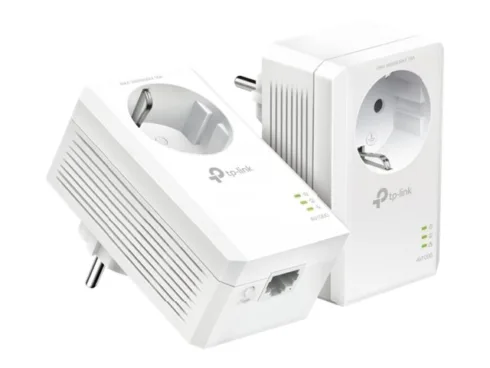 TP-LINK   AV1000 Gigabit Passthrough Powerline Starter Kit   TL-PA7017P KIT   10/100/1000 Mbit/s   Ethernet LAN (RJ-45) ports 1   No Wi-Fi   Extra socket