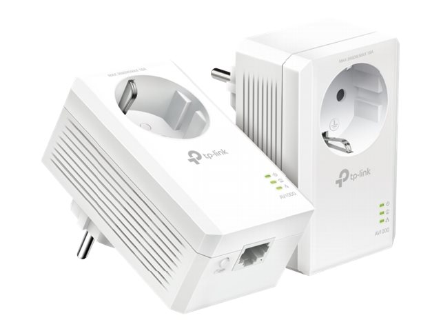 287382-tl-pa7017p-kit-6935364089078-0.webp TP-LINK AV1000 Gigabit Passthrough Powerline Starter Kit TL-PA7017P KIT 10/100/1000 Mbit/s Ethernet LAN (RJ-45) ports 1 No Wi-Fi Extra socket