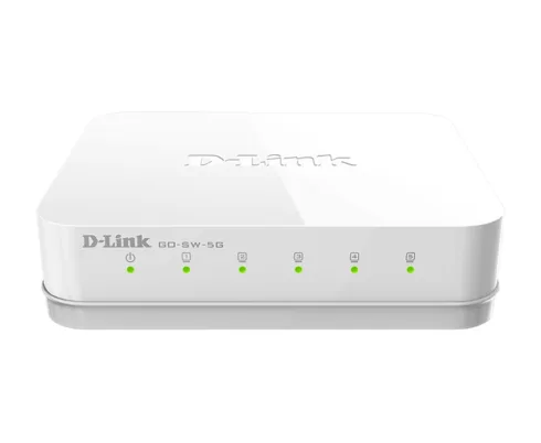 D-Link   Switch   GO-SW-5G/E   Unmanaged   Desktop   Gigabit Ethernet (copper) ports quantity 5   Power supply type External