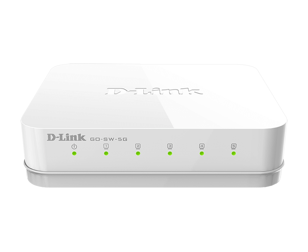 289215-go-sw-5g-e-790069365676-0.webp D-Link Switch GO-SW-5G/E Unmanaged Desktop Gigabit Ethernet (copper) ports quantity 5 Power supply type External