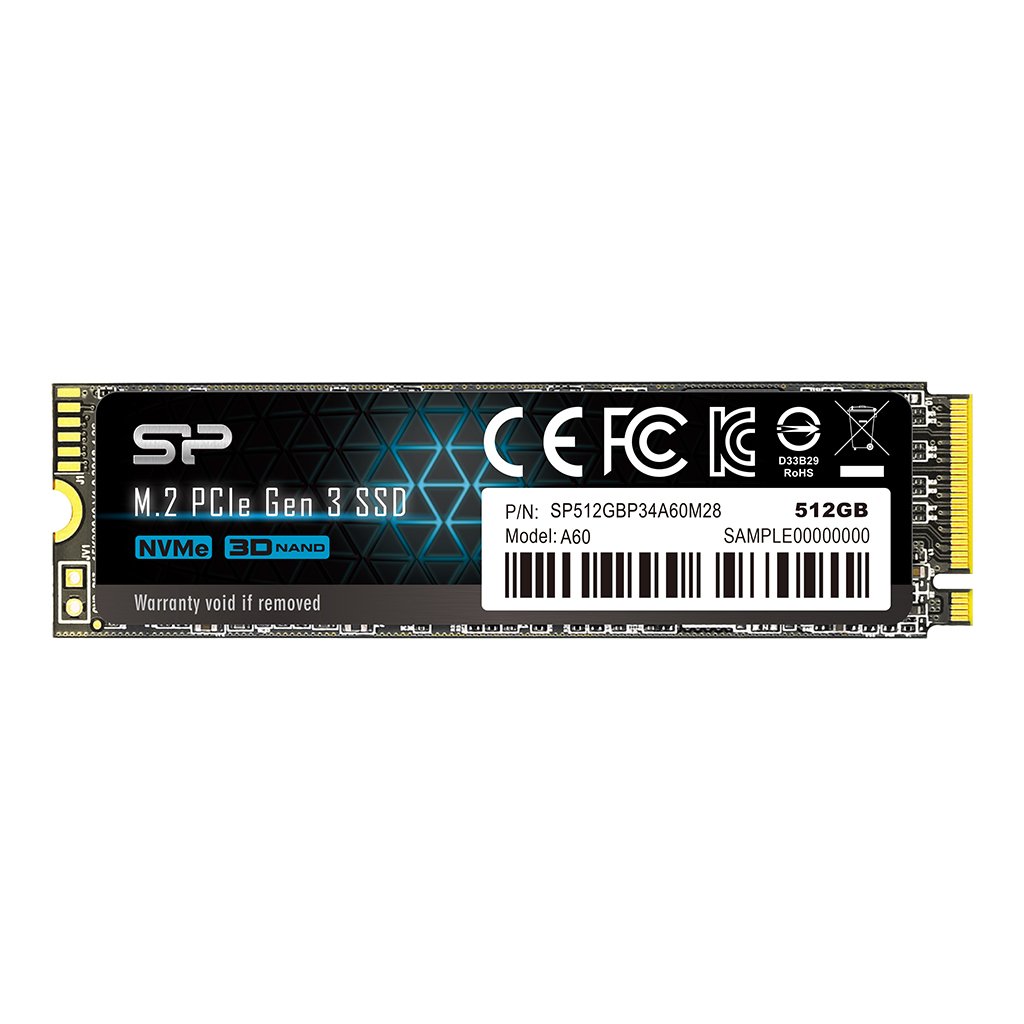 293794-sp512gbp34a60m28-4713436129646-0.webp Silicon Power A60 512 GB Solid-state drive interface M.2 NVME Read speed 2200 MB/s Write speed 1600 MB/s
