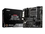 MSI   B550M PRO-VDH WIFI   Processor family AMD   Processor socket AM4   DDR4   Memory slots 4   Chipset AMD B   Micro ATX