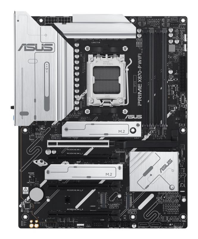 29c1a66b-29e8-48a1-b40e-59beaa7876de Mainboard ASUS AMD X870 SAM5 ATX Memory DDR5 Memory slots 4 4xPCI-Express 4.0 16x 1xPCI-Express 5.0 16x 4xM.2 1xHDMI 4xUSB 2.0 4xUSB 3.2 2xUSB-C 1xRJ45 3xAudio port PRIMEX870-PWIFI