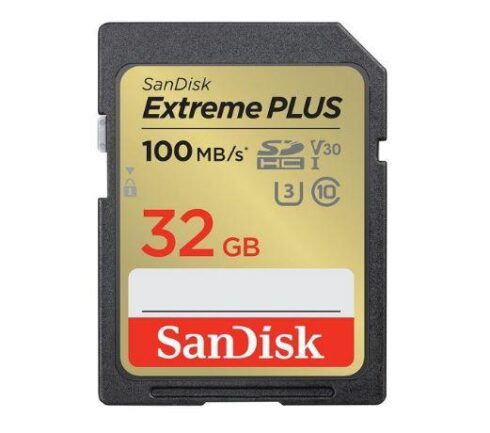 SanDisk SDHC 32GB atminties kortelė su UHS-I ir 100MB/s greičiu
