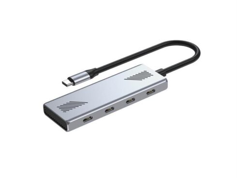USB-C 4-port hub GEMBIRD su 3.2 Gen 2 duomenų perdavimo greičiu iki 10 Gbps